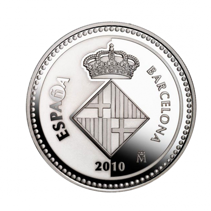 5 eur silver coin Barcelona, Spain 2010