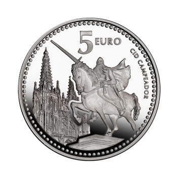 5 eurų sidabrinė moneta Burgosas, Ispanija 2011