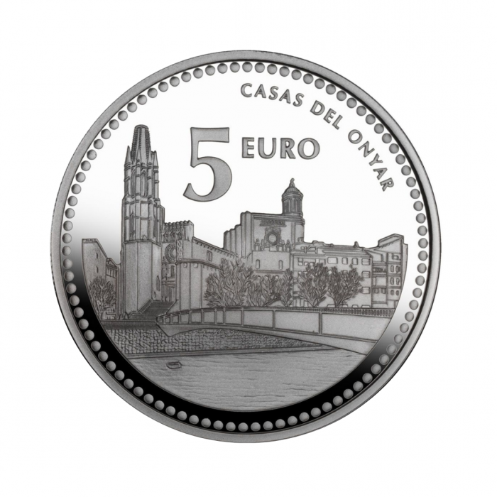 5 eur silver coin Girona, Spain 2011