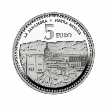 5 eurų sidabrinė moneta Granada, Ispanija 2012