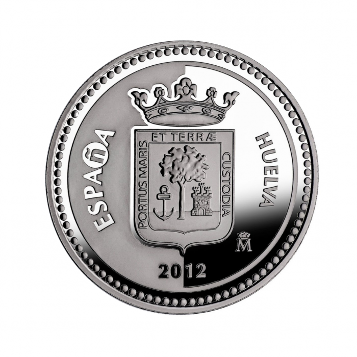 5 eurų sidabrinė moneta Huelva, Ispanija 2012