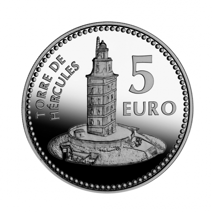 5 eur silver coin A Coruna, Spain 2011