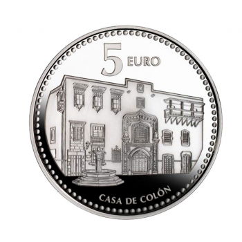 5 eurų sidabrinė moneta Las Palmas, Ispanija 2010