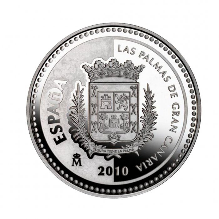 5 eur silver coin Las Palmas, Spain 2010