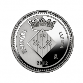 5 eurų sidabrinė moneta Lerida, Ispanija 2012