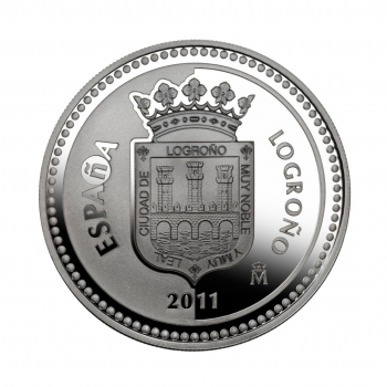 5 eurų sidabrinė moneta Logronjas, Ispanija 2011