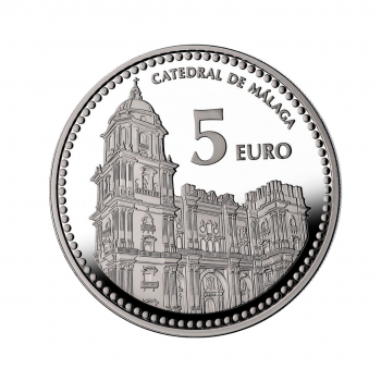 5 eurų sidabrinė moneta Malaga, Ispanija 2012