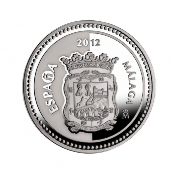 5 eurų sidabrinė moneta Malaga, Ispanija 2012