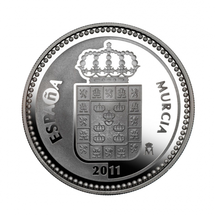 5 eurų sidabrinė moneta Mursija, Ispanija 2011
