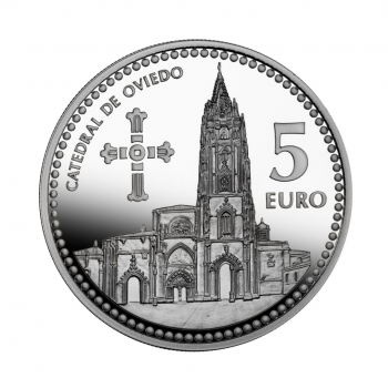 5 eurų sidabrinė moneta Ovjedas, Ispanija 2011