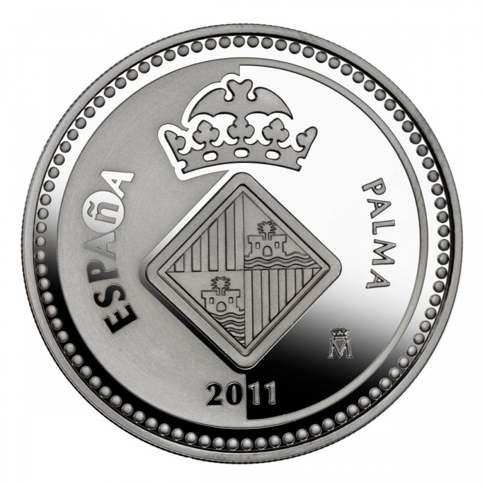 5 eurų sidabrinė moneta Palma, Ispanija 2011