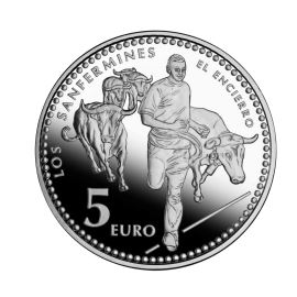 5 eurų sidabrinė moneta Pamplona, Ispanija 2010
