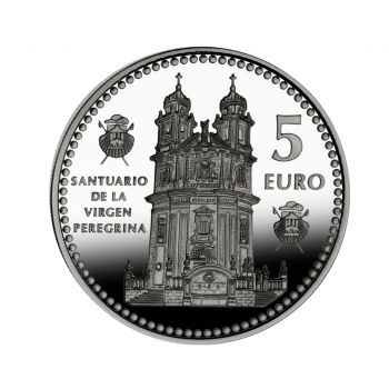 5 eur silver coin Pontevedra, Spain 2012