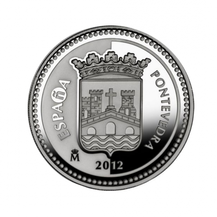 5 eurų sidabrinė moneta Pontevedra, Ispanija 2012