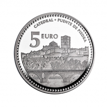 5 eurų sidabrinė moneta Samora, Ispanija 2012
