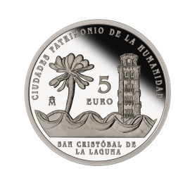 5 eur silver coin La Laguna, Spain 2015