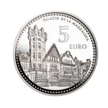 5 eurų sidabrinė moneta Santanderas, Ispanija 2010
