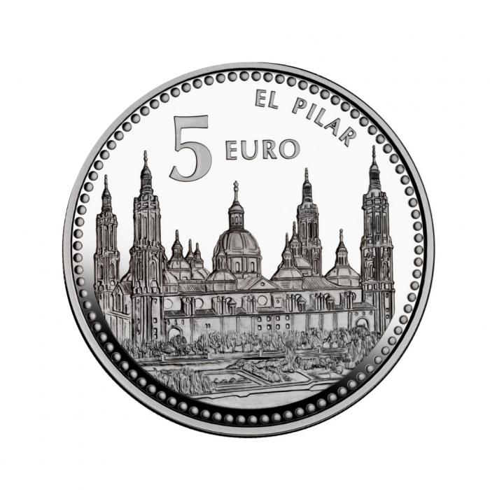 5 eurų sidabrinė moneta Saragosa, Ispanija 2011
