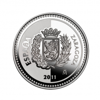 5 eurų sidabrinė moneta Saragosa, Ispanija 2011