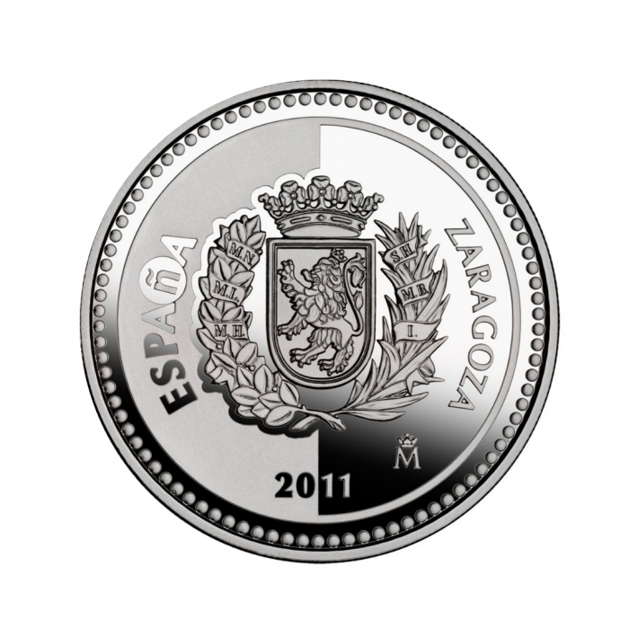 5 eur silver coin Zaragoza, Spain 2011