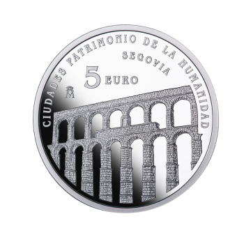 5 eurų sidabrinė moneta Segovija, Ispanija 2015