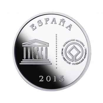 5 eurų sidabrinė moneta Segovija, Ispanija 2015