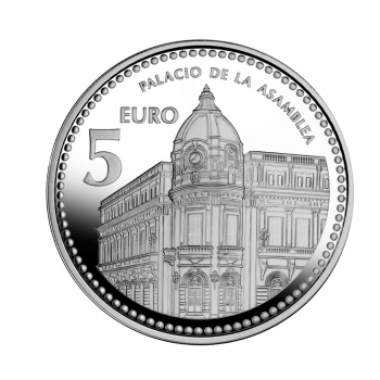 5 eurų sidabrinė moneta Seuta, Ispanija 2010