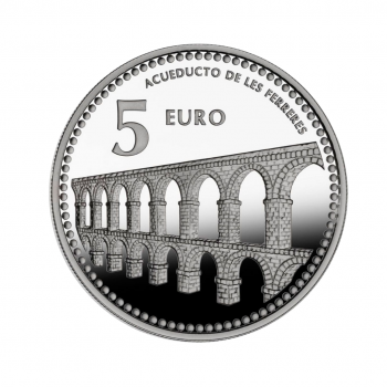 5 eurų sidabrinė moneta Tarragona, Ispanija 2012