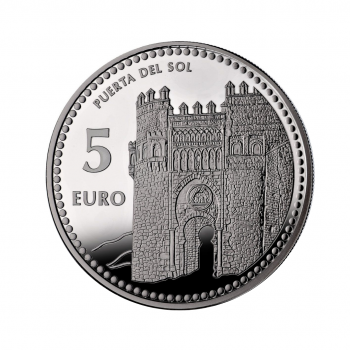 5 eurų sidabrinė moneta Toledas, Ispanija 2012
