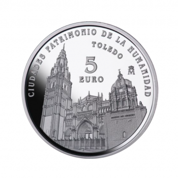 5 eurų sidabrinė moneta Toledas, Ispanija 2015