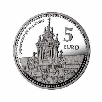 5 eurų sidabrinė moneta Valjadolidas, Ispanija 2012