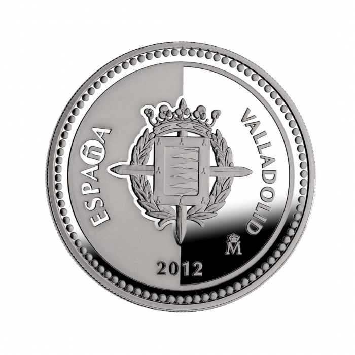 5 eurų sidabrinė moneta Valjadolidas, Ispanija 2012