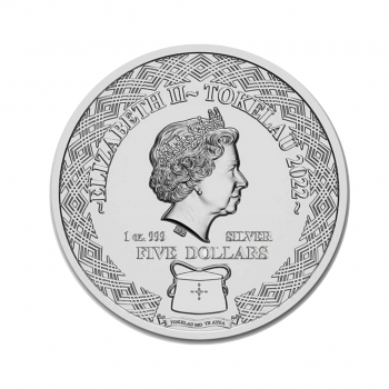 1 oz sidabrinė moneta Dvyniai, Zodiako ženklai, Tokelau 2022