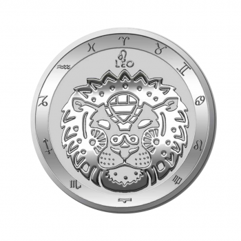 1 oz sidabrinė moneta Liūtas, Zodiako ženklai, Tokelau 2022