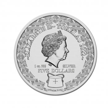 1 oz sidabrinė moneta Vandenis, Zodiako ženklai, Tokelau 2022