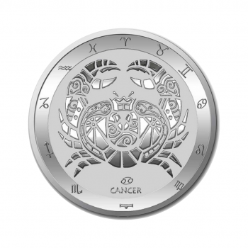 1 oz sidabrinė moneta Vėžys, Zodiako ženklai, Tokelau 2022