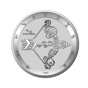 1 oz sidabrinė moneta Šaulys, Zodiako ženklai, Tokelau 2022