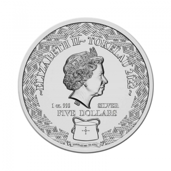 1 oz sidabrinė moneta Avinas, Zodiako ženklai, Tokelau 2022