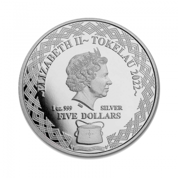 1 oz (31.10 g) sidabrinė moneta Pelėda, Tokelau 2022