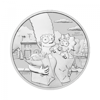 1 oz (31.10 g) silver coin The Simpsons Marge And Maggie, Tuvalu 2021