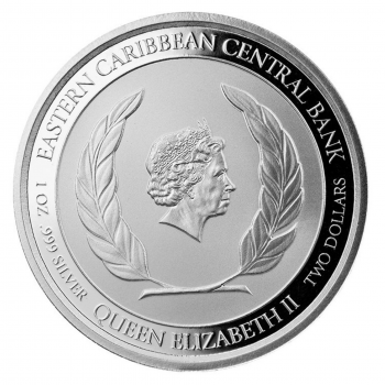 1 oz sidabrinė moneta burinis laivas Anguilla, Angilija 2021