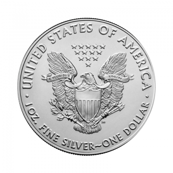 1 oz (31.10 g) sidabrinė moneta Amerikos Erelis, JAV 2021 (Senas dizainas)