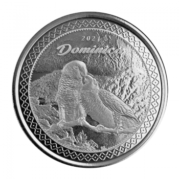 1 oz (31.10 g) sidabrinė moneta Papūga, Dominika 2021