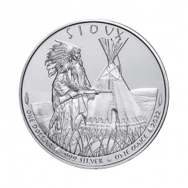 1 oz (31.10 g) silver coin  Sioux Indian Chief Guardian, USA 2022
