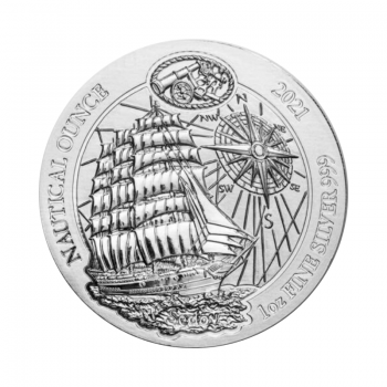 1 oz (31.10 g) sidabrinė moneta Sedov Nautical Ounce, Ruanda 2021