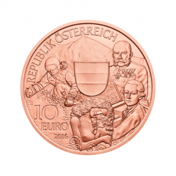 10 eurų varinių monetų rinkinys Austrija. Dalėle po dalies, Austrija 2016