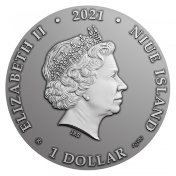 1 dolerio sidabrinė moneta D’Artanjanas ir muškietininkai, Niujė 2021