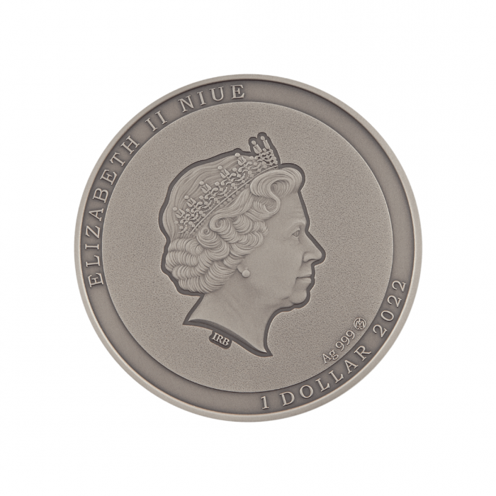 1 dolerio (15.5 g) sidabrinė moneta Voras šokėjas, Niujė 2022