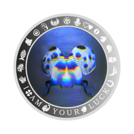 1 dollar (30.6 g) silver coin with 3D hologram God's Cow