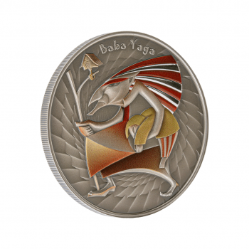 2 dolerių (31.10 g) sidabrinė moneta Baba Yaga, Niujė 2023